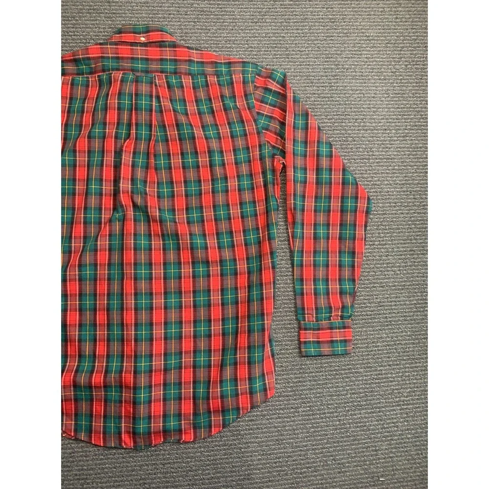 Vintage Levi's Colorgraphs Plaid Shirt Mens M Long Sleeve Button Down Christmas